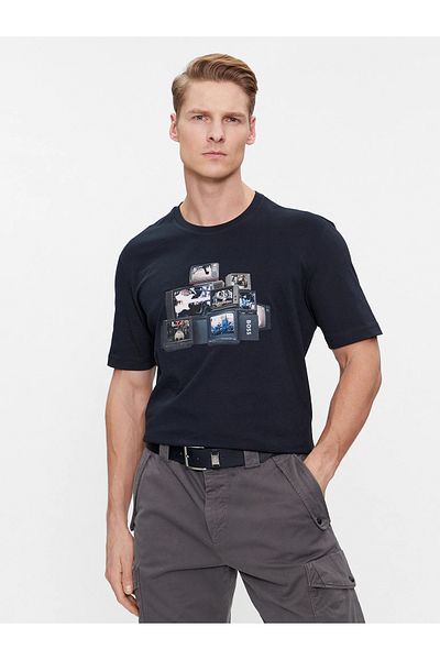 BOSS Tričko Námořnická modř pro dospělé