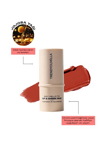 Trendyolmilla Beauty Natürlich aussehende Lippen- und Wangenfarbe Lip and Cheek Orange Spice TKZAW25LK00001
