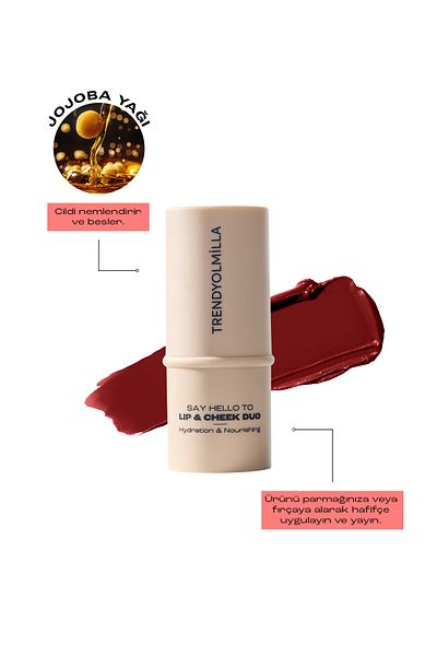 Trendyolmilla Beauty Mit Jojobaöl – Cherry Bomb Lip und Cheek mit farbigen Lippen und Wangen-Details TKZAW25LK00001