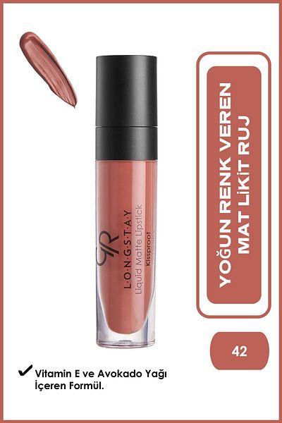 Golden Rose Longstay Matte 42 Lasting Liquid Matte Lipstick 5.5 ml