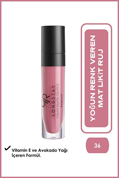 Golden Rose Longstay Liquid Matte Lipstick 32 Avokado Yağlı Kalıcı Likit Mat ...