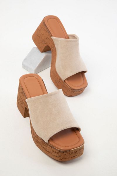SOHO Beige Wildleder Damen Klassische Schuhe mit Absatz 20392