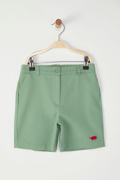 TRENDYOLKIDS Pantaloni scurți și bermude țesute brodate 100% bumbac Mint Boy TKDSS25SR00017