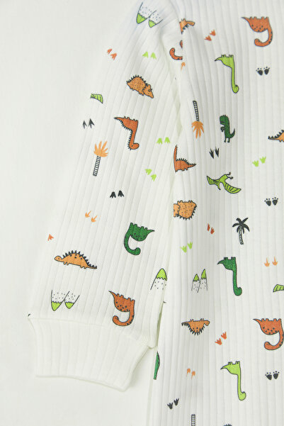 TRENDYOLKIDS Baby Boy Ecru Cotton Long Sleeve Tkdss25Tu00001