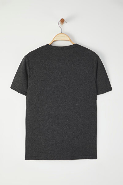 Trendyol Collection Anthracite Melange Cotton Oversize T-Shirt - Tmnss25Ts00184