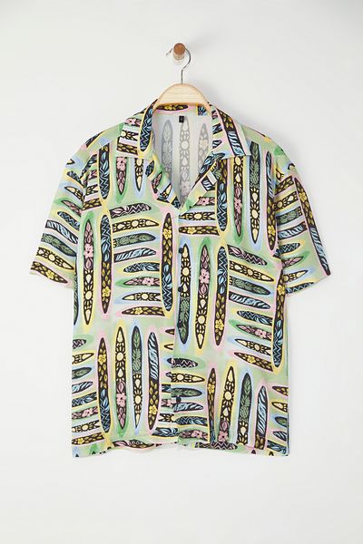 Trendyol Collection Többszínű Oversize Fit laza nyári ing TMNSS25GO00072
