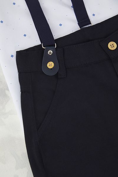 TRENDYOLKIDS Navy Plain Woven Lower-Top Suit Tkdss25Au00050