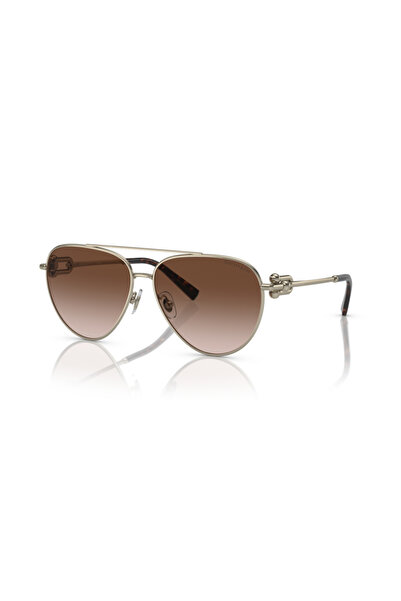 Tiffany Woman Pilot Sunglasses- Tf 3092 - Lense Size:59mm - Pale Gold
