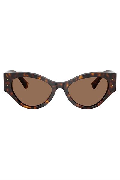 Dolce&Gabbana نظارة شمسية دولتشي آند غابانا بتصميم فراشة للنساء - Dg 4480 - مقاس العدسة: 53 مم - هافانا