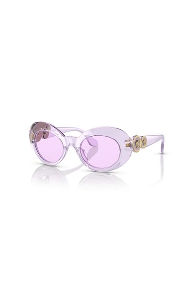 Versace Kids Woman Oval Sunglasses- Ve 4428u - Lense Size:45mm - Transparent Violet