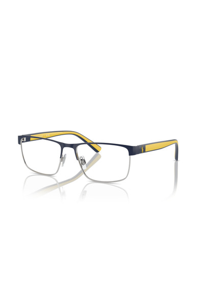 Polo Ralph Lauren Man Rectangle Eyeglasses- Ph 1229 - Lense Size:54mm - Semishiny Navy Blue/silver