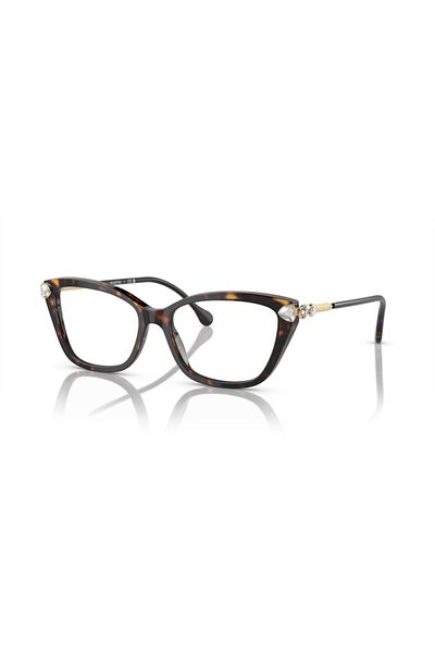 Swarovski Woman Cat Eye Eyeglasses- Sk 2011 - Lense Size:53mm - Havana