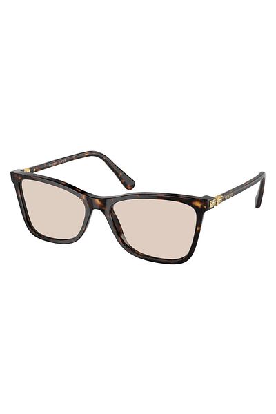 Swarovski Woman Rectangle Sunglasses- Sk 6004 - Lense Size:55mm - Dark Havana