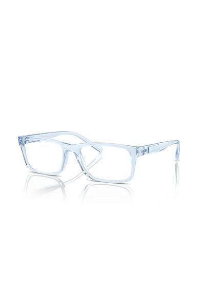 Armani Exchange Man Rectangle Eyeglasses- Ax 3115 - Lense Size:55mm - Shiny Transparent Blue