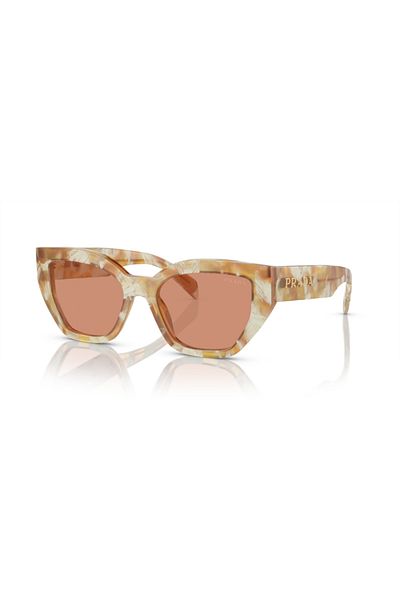 Prada Woman Butterfly Sunglasses- Pr A09s - Lense Size:53mm - Desert Tortoise