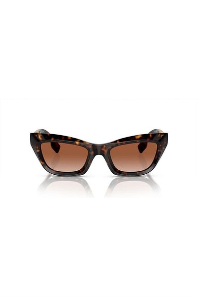 BURBERRY Woman Cat Eye Sunglasses- Be 4409 - Lense Size:51mm - Dark Havana
