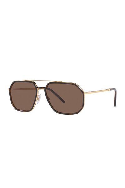 Dolce&Gabbana Dolce & Gabbana Man Pilot Sunglasses- Dg 2285 - Lense Size:60mm - Gold/havana