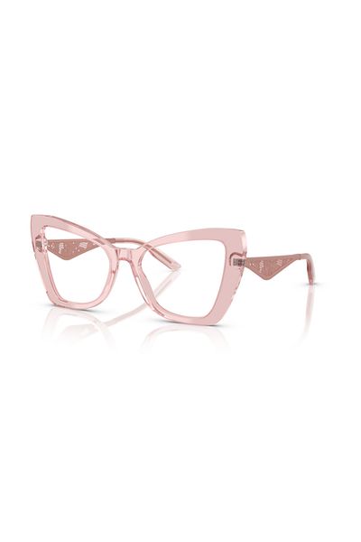 Dolce&Gabbana Dolce & Gabbana Woman Cat Eye Eyeglasses- Dg 3409 - Lense Size:53mm - Transparent Powder Pink
