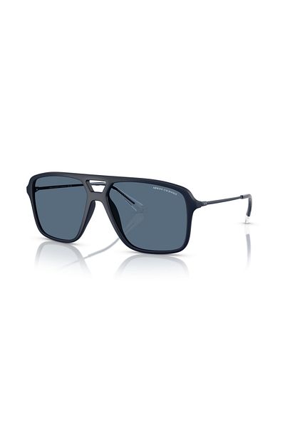 Armani Exchange Man Pilot Sunglasses- Ax 4150su - Lense Size:59mm - Matte Blue