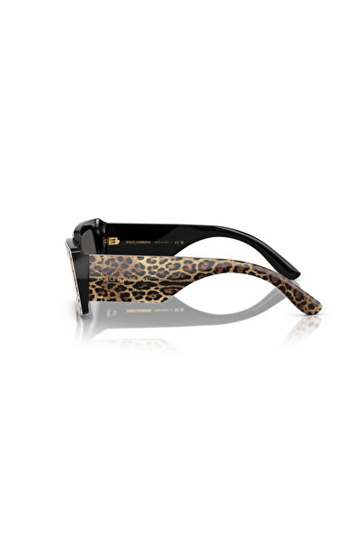 Dolce&Gabbana Dolce & Gabbana Woman Rectangle Sunglasses- Dg 4416 - Lense Size:53mm - Top Leo On Black
