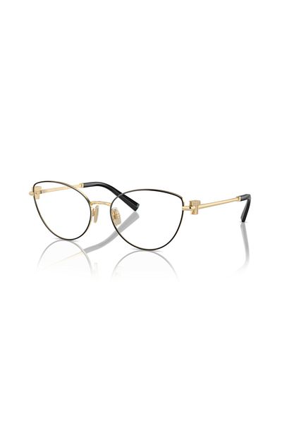 Tiffany Woman Cat Eye Eyeglasses- Tf 1159b - Lense Size:54mm - Black On Pale Gold