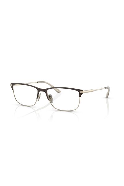 Prada Man Rectangle Eyeglasses- Pr 55zv - Lense Size:55mm - Matte Burnished/pale Gold