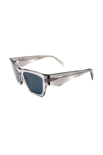 Prada Man Pillow Sunglasses- Pr A06s - Lense Size:50mm - Transparent Dark Grey