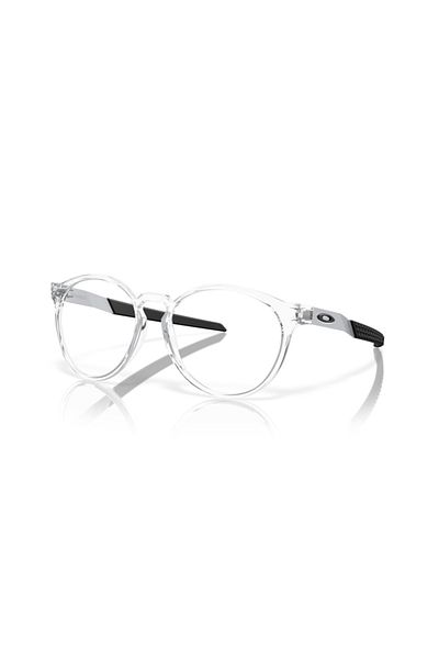 Oakley Ophthalmic Man Round Eyeglasses- Oo 8184 - Lense Size:53mm - Polished Clear