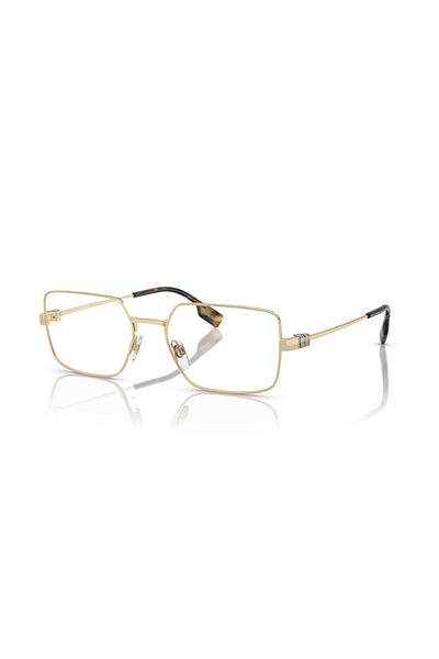 BURBERRY Man Rectangle Eyeglasses- Be 1380 - Lense Size:54mm - Light Gold