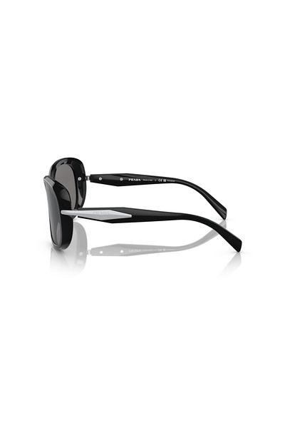 Prada Woman Rectangle Sunglasses- Pr 04zs - Lense Size:57mm - Black
