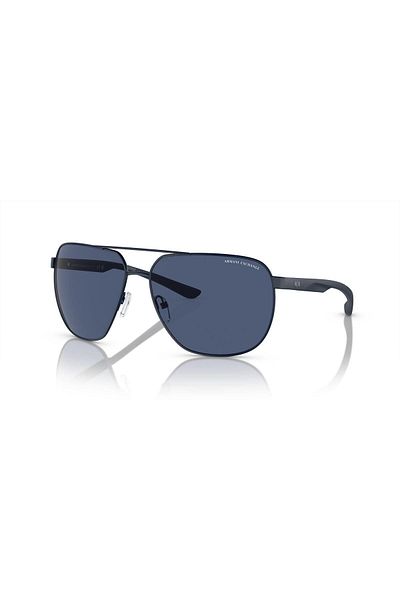 Armani Exchange Man Round Sunglasses- Ax 2047s - Lense Size:63mm - Matte Blue
