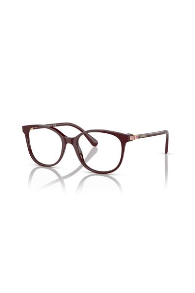 Swarovski Woman Square Eyeglasses- Sk 2002 - Lense Size:51mm - Solid Burgundy