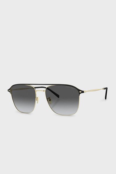Giorgio Armani Man Square Sunglasses- Ar 6154 - Lense Size:57mm - Pale Gold