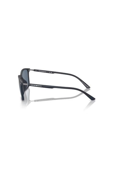 Emporio Armani نظارة شمسية مستطيلة للرجال - Ea 4223u - مقاس العدسة: 56 مم - أزرق غير لامع