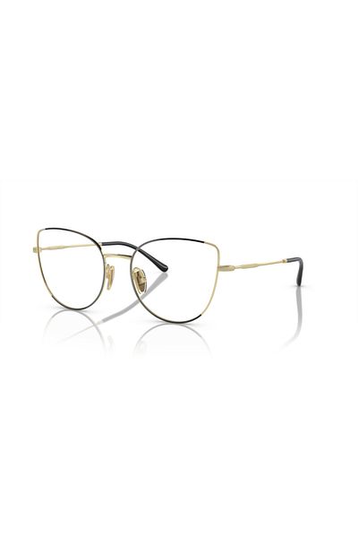 Vogue Woman Cat Eye Eyeglasses- Vo 4298t - Lense Size:53mm - Top Black/light Gold