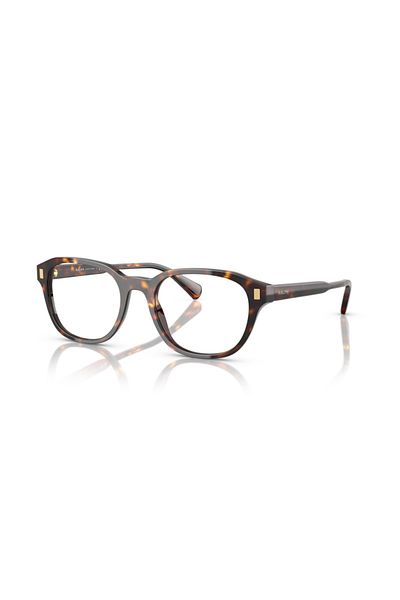 Ralph Woman Irregular Eyeglasses- Ra 7172u - Lense Size:52mm - Shiny Dark Havana