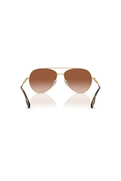 BURBERRY Woman Pilot Sunglasses- Be 3147 - Lense Size:58mm - Light Gold