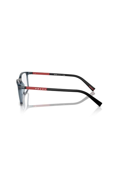 Prada Linea Rossa Man Rectangular Eyeglasses- Ps 03qv - Lense Size:55mm - Transparent Avio