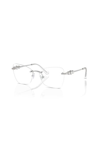 Swarovski Woman Butterfly Eyeglasses- Sk 1014 - Lense Size:53mm - Silver
