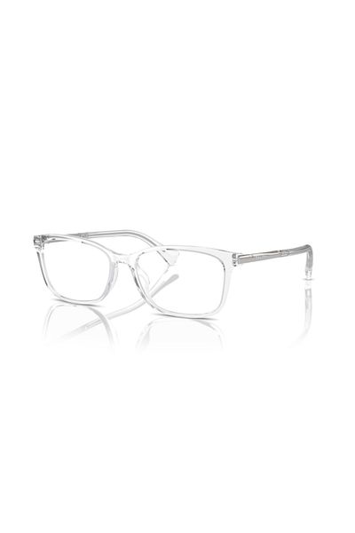 Ralph Lauren Ralph Unisex Square Eyeglasses- Ra 7160u - Lense Size:55mm - Shiny Transparent