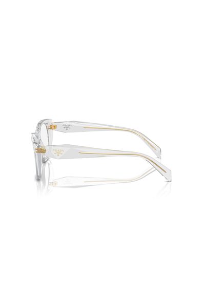 Prada Woman Irregular Eyeglasses- Pr A18v - Lense Size:50mm - Transparent Grey