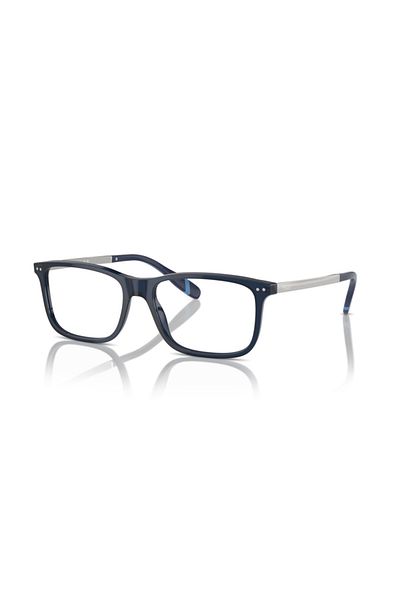 Polo Ralph Lauren Man Rectangle Eyeglasses- Ph 2273 - Lense Size:56mm - Shiny Transparent Navy Blue