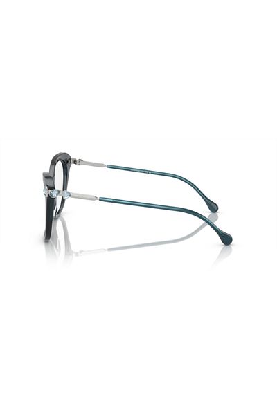 Swarovski Woman Irregular Eyeglasses- Sk 2012 - Lense Size:51mm - Blue Trasparent