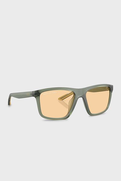 Armani Exchange Man Square Sunglasses- Ax 4149su - Lense Size:56mm - Matte Opal Green