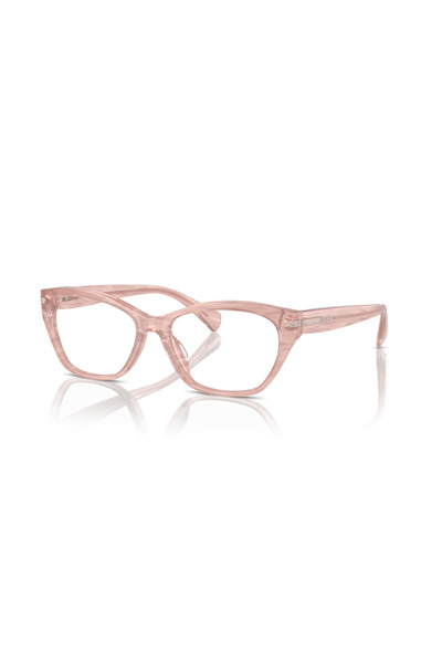 Ralph Lauren Ralph Woman Square Eyeglasses- Ra 7161u - Lense Size:53mm - Shiny Transparent Rose