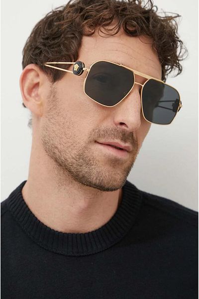 Versace Man Irregular Sunglasses- Ve 2269 - Lense Size:62mm - Gold