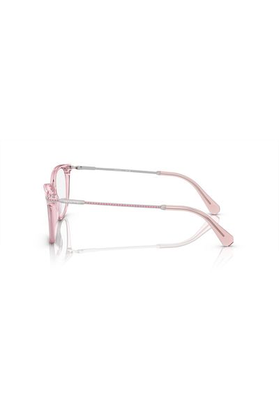 Swarovski Woman Square Eyeglasses- Sk 2010 - Lense Size:52mm - Trasparent Rose
