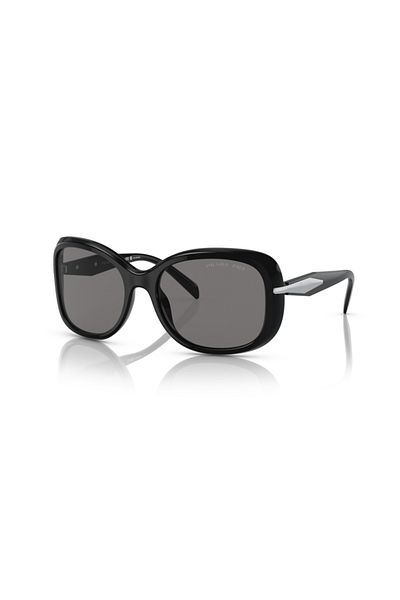 Prada Woman Rectangle Sunglasses- Pr 04zs - Lense Size:57mm - Black