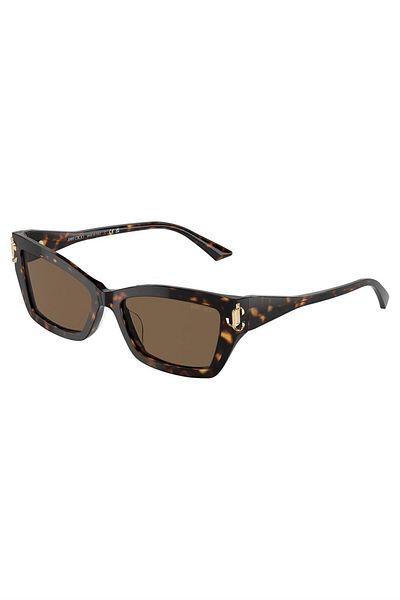 Jimmy Choo Model Women's Cat Eye Plastic Sunglasses Brown Model S;jc;5011u, 55, 5002, 73