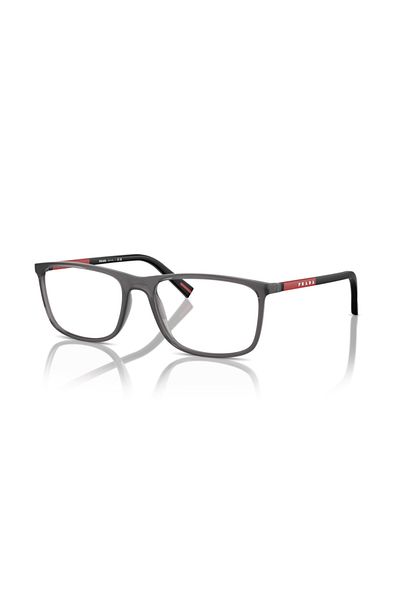 Prada Linea Rossa Man Rectangular Eyeglasses- Ps 03qv - Lense Size:55mm - Transparent Anthracite